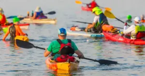paddlers and power boaters